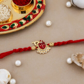 Shreenath Ji Rakhi for Bhai with Greeting Card, Chocolate, and Festive Packaging