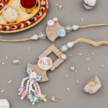 Handmade Bhai Bhabhi Rakhi Set